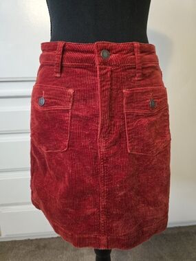 Judy Blue Corduroy Pocket Mini Skirt - Rust